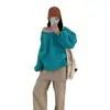 Suéter de punto con mangas de farol transfronterizo para mujer, nuevo estilo de otoño e invierno, corte holgado, suave y delicado, top de punto versátil