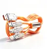 Cable de datos 3 en 1 engrosado de 6A, cable multifuncional para carga rápida, adecuado para Apple, Huawei, Honor, Xiaomi