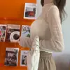Camisa de Renda Plissada de Gola Alta em Tela para Mulheres, Roupa de Baixo para Primavera e Outono, Top de Renda Bolha com Padrão de Piano, Camisa Base de Renda Sexy