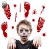Transfronteiriço Halloween decorativo sangue handprint pegadas adesivos de janela de shopping janela de sangue handprint adesivos autoadesivos de parede atacado