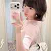 Funda Nai Fu con Ilustración de Manzana Rosa para Apple 16PROMAX, Funda Suave para iPhone 15Plus, 14 Doble Capa