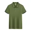 Camisa Polo de Hielo 100% de Verano Sin Costuras Manga Corta Transpirable de Secado Rápido Cuello Camisero Color Sólido Casual de Negocios Ropa de Trabajo