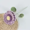 Flores de Lana Transfronterizas Hechas a Mano Flores de Girasol de Lana Terminadas Puestos del Mercado Nocturno Ramilletes Tejidos a Mano Flores de Lana
