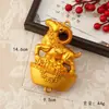 2027 Nuevo Plástico Chapado en Oro Zodiaco 3D Moneda de Cobre Oveja Accesorio Decoración Colgante Pequeño Decoración Pequeña Oveja Dorada de la Suerte Artículo de Año Nuevo