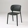 Cadeira de jantar com encosto nórdico, combinação para casa, empilhável, moderna, simples, cadeira de plástico, espessada, para adulto, com orifício, cadeira de plástico para mesa