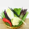 Juguete de Berenjena Grande Modelo de Fruta Vegetal Falsa Biónica Arreglo de Escena Adorno de Cocina Accesorio de Fotografía Vegetal de Imitación