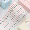 Cinta de Hilo Inglés Mansester Cinta con Letras Cinta Floral de Flores Cinta para Empaquetar Regalos Decoración de Pasteles de Cumpleaños Cinta