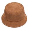 Sombrero de pescador de pana color crema liso con bordado de logotipo fijo para exteriores, para hombre y mujer, disponible en stock.