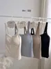 Camisola sin mangas básica de estilo coreano Ins con rosca, con escote de encaje, todo a juego, cómoda, tipo chaleco exfoliante para mujer