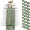 Bandeira de Mesa de Tecido Enrugado de Fio de Bali Gaze Beleza Gaze Torcida Toalha de Mesa Festa de Feriado Estilo Boêmio Toalha de Mesa de Casamento