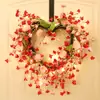 Guirlanda Decorativa em Forma de Coração com Tulipas para o Dia dos Namorados Transfronteiriça, Enfeite de Pendurar para Casa, Casamento, Parede Decorativa Rosa Brilhante