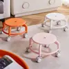 Banqueta Baixa Móvel para Uso Doméstico, Banqueta de Entrega com Rodas, Banqueta de Costura, Banqueta Baixa Pequena, Banqueta para Trocar de Sapato, Banqueta Redonda Silenciosa, Banqueta Pequena Atacado