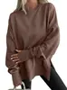 Sudadera Popular Holgada Transfronteriza Europea y Americana de Amazon Temu con Aberturas Laterales y Cuello Redondo Mangas Murciélago Top Forrado de Polar