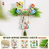 Kit de Materiales DIY Hechos a Mano para el Festival del Bote del Dragón para Colgar en la Puerta con Hojas de Ajenjo, Pequeño Adorno para Manija de Puerta, Decoración Colgante de Bolsita Decorativa