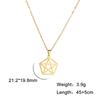 Venta al por mayor de joyería europea y americana transfronteriza simple de acero inoxidable 304 colgante de estrella pentagonal de cinco puntas suministro de fabricantes