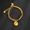 Pulsera de cadena AB de estilo chino Guofeng Shajin, marca Dios de la Riqueza, de temperamento retro de larga duración, joyería de alta gama.