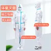 Ropa Protectora Desechable No Tejida A Prueba de Aceite Impermeable A Prueba de Polvo Adhesivo Membrana Transpirable Prevención de Epidemias de Cría Mono con Capucha en stock