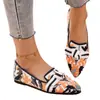 Nuevos Mocasines Casuales de Talla Grande para Mujer, sin Cordones, con Estampado de Graffiti, Punta Fina, Suela Plana y Diseño de Moño