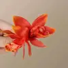 Didy No Tiene Miedo del Mismo Pasador Verde de Phalaenopsis Flor Lateral Flor Artificial Tocado Accesorios para el Cabello de Viaje a la Costa