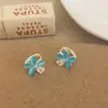 Brincos de Flor com Zircônia de Verão Dopamina Frescos Simples Versáteis de Alta Qualidade Brincos Doces Versáteis para o Dia a Dia para Mulheres