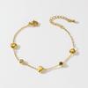 Pulseira de Aço Titânio Feminina Estilo Japonês e Coreano Empilhada Coração Chave Novo Estilo Coreano Feito à Mão Galvanizado Joia Pulseira Pulseira do Amor