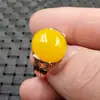 Anillo de huevo de cera de abeja ámbar imitación anillo de flor de pimienta viva anillo para hombres y mujeres anillo de joyería