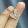 Colar Borboleta Fritillaria Rosa de Van Ker para Mulheres Corrente de Clavícula Fashionable de Luxo Leve Versátil Design Igual ao das Celebridades da Internet
