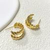 Estilo simples personalizado Oval Costura Design Sense Brincos Femininos Moda All-match Negócios Viajante Brincos Elegantes