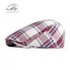 Boina Cuadros Clásica Estilo Coreano para Mujer, Gorra Retro Británica a la Moda para Hombre, Gorra Casual Artística Pico de Pato, Sombrero de Artista