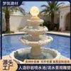 Produção de Fontes de Piscina com Paisagem de Castelo Estilo Europeu, Fábrica de Fontes de Grande Porte para Praças de Hotéis e Jardins Personalização