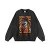 Suéter con capucha y estampado de dibujos animados de hip-hop estilo americano para hombres y mujeres, sudadera holgada de gran tamaño de marca de moda callejera para parejas