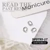 Joyería de Arte para Uñas de 26 Letras Aleación de Oro y Plata Diamante 3D para Arte de Uñas Accesorios de Decoración para Uñas DIY