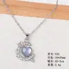 Collar Sexy de Corazón y Estrella Dulce y Fresco Diseño de Nicho Femenino Cadena para Clavícula de Acero Inoxidable con Mariposa, Luna y Diamante