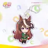 Llavero Colgante de Acrílico Cross-Border Uma Musume Pretty Derby Colgante de Mercancía de Anime para Mochila de Estudiante