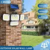 Luz de Pared Solar Impermeable para Exteriores con Inducción de Cuerpo Humano, 333LED, Luz de Calle para Paisajismo de Jardín y Villa, Luz de Garaje, Luz de Emergencia