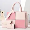 Bolsa de Alta Gama para Madre e Hija con Diseño de Color Contrastante, Bolso de Mano a la Moda, Bolso de Hombro Versátil de Gran Capacidad, Bolsas Transfronterizas