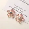 Estilo Coreano Cristal Transparente e Brilhante Cravejado com Diamantes Flor de Cinco Pétalas Flor de Seda de Cobre Artesanal DIY Acessórios de Moda para Headwear Sapatos Flores Roupas