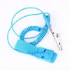 Pulseira Antiestática Azul com Fio Personalizada, Clipe de Crocodilo Metálico, Fio de Mola, Cinta de Eliminação de Estática