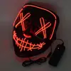 Máscara luminosa de Halloween cara en V vendetta máscara de horror led mascarada accesorios para animar máscara de mueca EL