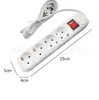 Acessórios de Cobre Régua de Energia Estilo Europeu 1800W com Luz Tipo-C Régua de Energia Russa 2/3/ 5m Régua de Energia Ucraniana