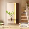 Pintura Decorativa de Entrada de Arenisca Tridimensional 2025 Nueva Luz Led Creativa Pintura Mural de Plantas Verdes Hidropónicas de Gama Alta