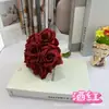 Ramo de Flores de Rosa Artificiales de 6 Cabezas al por Mayor Transfronterizo, Combinación de Estilo Rústico, Ramo de Boda, Accesorios para Fotografía, Flores Artificiales