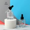 Botella de aceite de 30 ml con fondo grueso, recta y redonda, con solución madre, subembotellado, cabezal de goma, gotero, botella de vidrio, subembotellado de vidrio