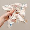 Pañuelo Cuadrado de Cuadros Dopamina de Verano Scrunchie 2025 Nuevo Estilo Coreano Goma para Cola de Caballo Baja Accesorio para el Cabello