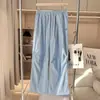 Esquema de Cores Dopamina Cintura Elástica Cintura Alta Cordão Leve Respirável Resistente à Água Secagem Rápida Macacão de Paraquedista Roupa de Trabalho Calça Casual