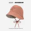 Nuevo Sombrero de Pescador a Cuadros de Doble Cara 2026 para Mujer, Estilo Primavera con Correas, Versátil, Adelgazante de Rostro, Sombrero de Protección Solar