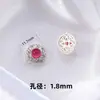 Anillo Popular de Plata Chapada con Zirconia Incrustada de Cobre en Forma de Huevo Amatista Imitación de Xiaohongshu Accesorios de Joyería para Pulsera y Collar DIY