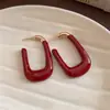 Brincos pendentes estilo retrô, com design de gota de óleo, redondos e quadrados, apresentando um design único, um toque de luxo e uma estética de moda inspirada em Hong Kong; brincos para atacado