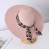 Nuevo Sombrero de Paja de Ala Ancha para Mujer con Cinta de Gasa Sombrero de Sol de Verano para Viajes Protección Solar Sombrero de Sol Sombrero de Playa