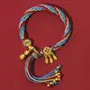 Pulsera Tanka del Tíbet Colgante DIY del Tíbet Joyería Tejida a Mano Pulsera de Reencarnación Estilo Étnico Cuerda Multicolor